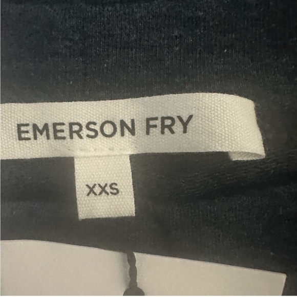 Emerson Fry Longsleeve Midi Knee Length Organic Shirt Dress, Navy Blue, SZ XXS - Picture 12 of 12